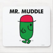 Mr Muddle | Achteruit lopen Muismat (Voorkant)