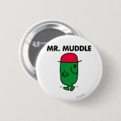 Mr Muddle | Achteruit lopen Ronde Button 5,7 Cm (Voorkant /achterkant)