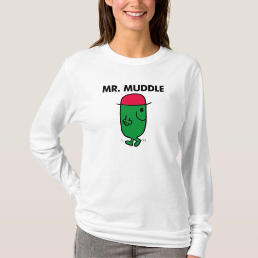 Mr Muddle | Achteruit lopen T-shirt (Voorkant)