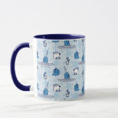 Mr. Narwhal Blue Snowflake Pattern Mok (Links)