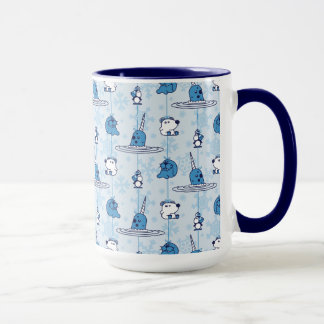 Mr. Narwhal Blue Snowflake Pattern Mok