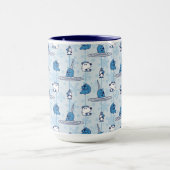 Mr. Narwhal Blue Snowflake Pattern Mok (Midden)