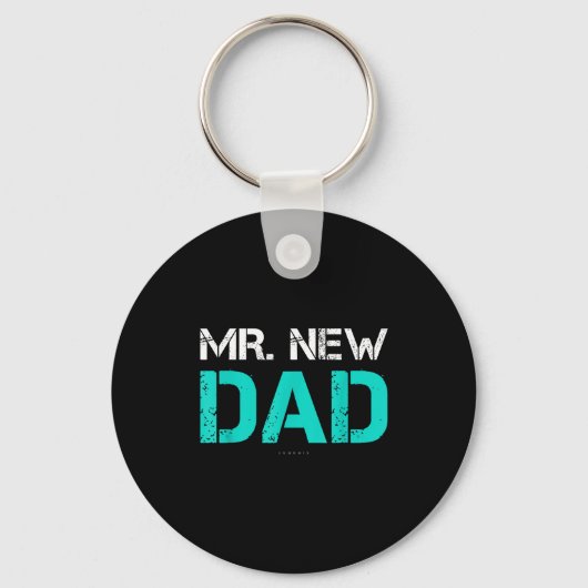 Mr. New Dad . Funny New Dad Tee Shirts Sleutelhanger (Voorkant)