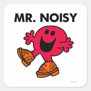 Mr. Noisy   Large Walking Clogs Vierkante Sticker