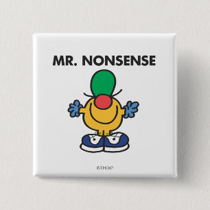 Mr. Nonsense Grappige outfit Vierkante Button 5,1 Cm