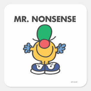 Mr. Nonsense   Grappige outfit Vierkante Sticker