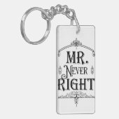 MR NOOIT JUISTE  Deco Ornamental Classic Sleutelhanger (Voorkant Links)