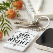 MR NOOIT JUISTE  Deco Ornamental Classic Sleutelhanger (Voorkant Rechts)