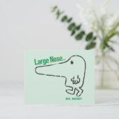 Mr Nosey | Grote neus Briefkaart (Staand voorkant)