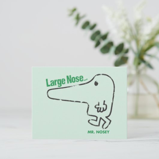 Mr Nosey | Grote neus Briefkaart (Staand voorkant)