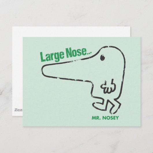 Mr Nosey | Grote neus Briefkaart (Voorkant / Achterkant)
