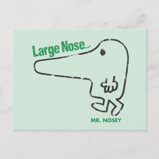 Mr Nosey | Grote neus Briefkaart (Voorkant)