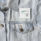 Mr Nosey | Grote neus Vierkante Button 5,1 Cm (In situ)