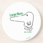 Mr Nosey | Grote neus Zandsteen Onderzetter (Voorkant)