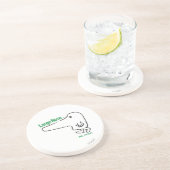 Mr Nosey | Grote neus Zandsteen Onderzetter (Zijkant)