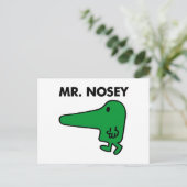 Mr Nosey | Leiding door een neus Briefkaart (Staand voorkant)