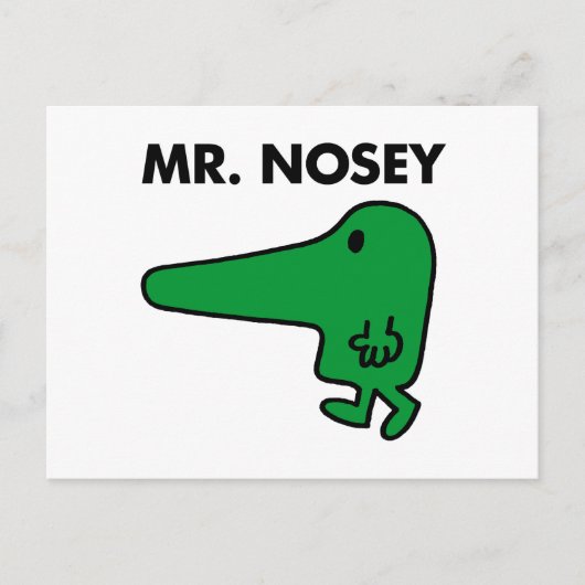 Mr Nosey | Leiding door een neus Briefkaart (Voorkant)