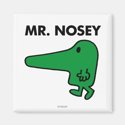 Mr Nosey | Leiding door een neus Magneet (Voorkant)