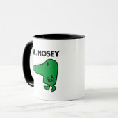 Mr Nosey | Leiding door een neus Mok (Voorkant links)