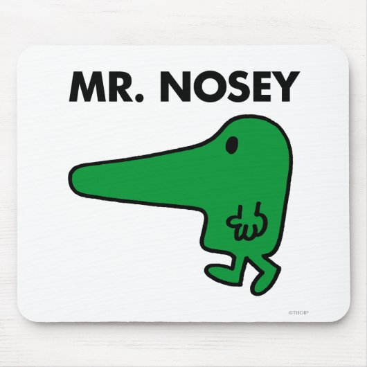 Mr Nosey | Leiding door een neus Muismat (Voorkant)
