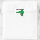 Mr Nosey | Leiding door een neus Vierkante Sticker (Tas)