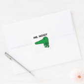 Mr Nosey | Leiding door een neus Vierkante Sticker (Envelop)