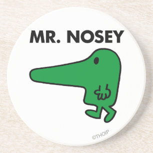 Mr Nosey Leiding door een neus Zandsteen Onderzetter