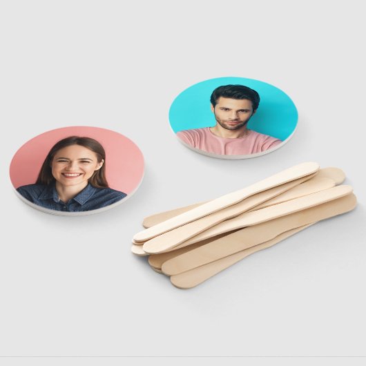 Mr of Mrs.? | Bride Groom Photo Weddenschap Handwaaier (Niet-gemonteerd)