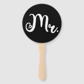 Mr of Mrs Modern minimal Wedding Game Handwaaier (Achterkant)