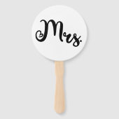 Mr of Mrs Modern minimal Wedding Game Handwaaier (Voorkant)