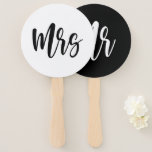 Mr of Mrs Modern minimal Wedding Game Handwaaier<br><div class="desc">Mr of Mrs Modern minimal Wedding Game Hand Fan</div>