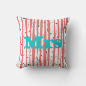 Mr of Mrs personalizes Birch Tree Kussens (Voorkant)
