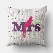 Mr of Mrs personalizes Birch Tree Kussens (Voorkant)