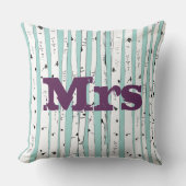 Mr of Mrs personalizes Birch Tree Kussens (Voorkant)