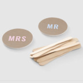 Mr of Mrs.? | Rustic Kraft Bride Groom Wedding Gam Handwaaier (Niet-gemonteerd)