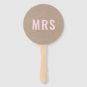 Mr of Mrs.? | Rustic Kraft Bride Groom Wedding Gam Handwaaier (Voorkant)