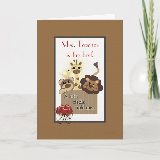 Mr of Mrs Teacher Sjabloon (Voorkant)