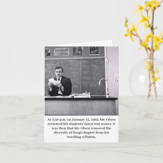 Mr. Olsen Teacher Retirement Congrats Card Kaart (Gele Bloem)