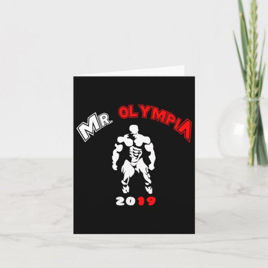 Mr Olympia 2019 Gym Bodybuilding Fitness Workout Kaart (Voorkant)