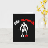 Mr Olympia 2019 Gym Bodybuilding Fitness Workout Kaart (Gele Bloem)