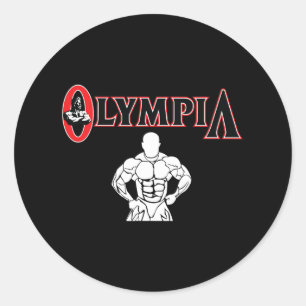 Mr Olympia Voor Mannen Vrouwen Fitness Bodybuildin Ronde Sticker