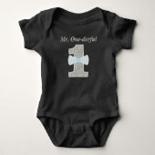 Mr ONE-derful Baby Jersey Bodysuit, Mr Onederful Romper (Voorkant)