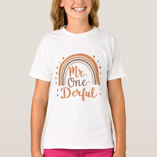 Mr. One Derful Birthday Shirt (Voorkant)