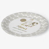 Mr One derful Neutral Rainbow First Birthday Papieren Bordje (Gekanteld)