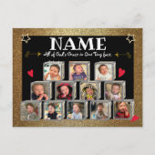 Mr. One-derful verjaardag uitnodigt Uitnodiging Briefkaart (Achterkant)