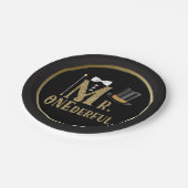 Mr. ONEderful 1st Birthday Paper Borden Papieren Bordje (Gekanteld)