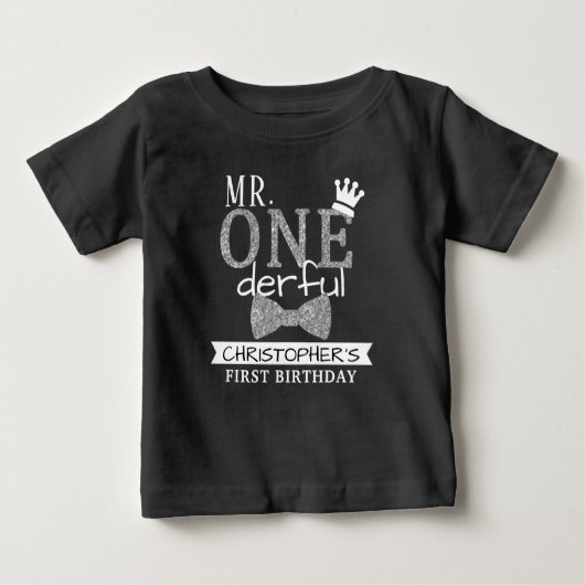 Mr ONEderful 1st Birthday Peuter T-shirt (Voorkant)