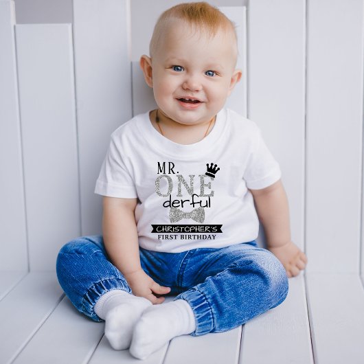 Mr ONEderful 1st Birthday Peuter T-shirt