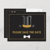 Mr. ONEderful 1st Birthday Save the Date Briefkaar Aankondigingskaart (Voorkant / Achterkant)
