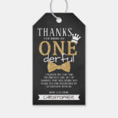 Mr ONEderful 1st verjaardagsfeestje dank u Cadeaulabel (Voorkant)